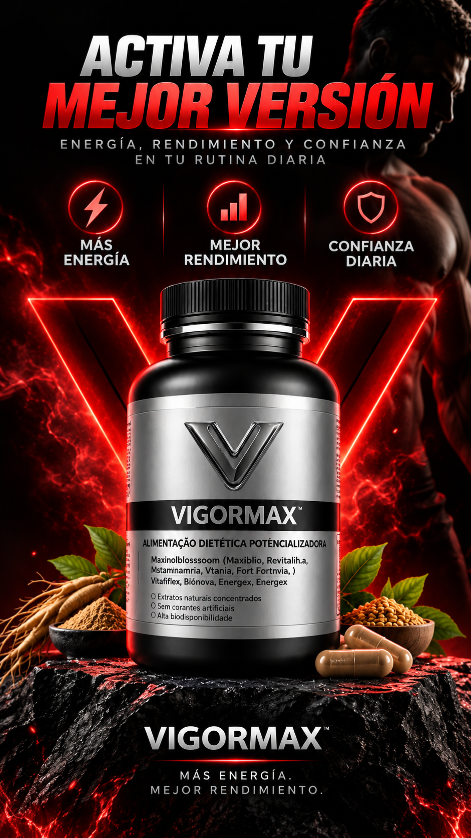 VigorMax™ - Potencia tu vigor y vitalidad cada día. Incrementa la fuerza muscular, favorece la recuperación tras el esfuerzo