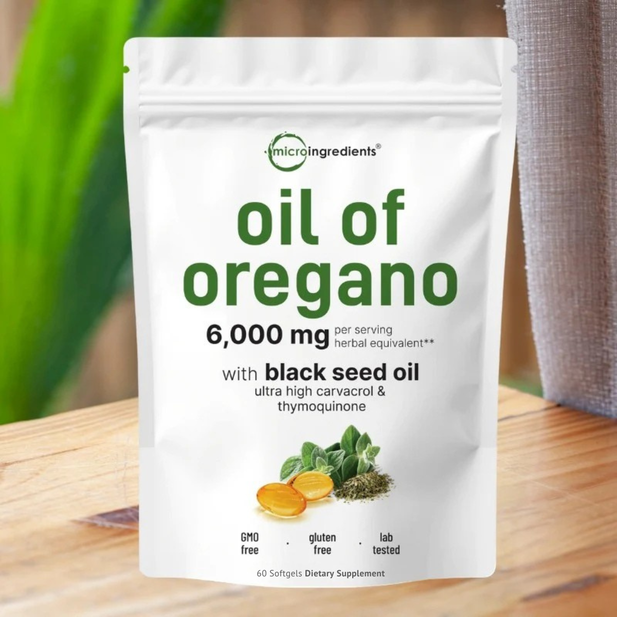 Aceite de orégano con aceite de semilla negra